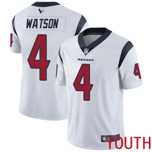 Houston Texans Limited White Youth Deshaun Watson Road Jersey NFL Football #4 Vapor Untouchable->youth nfl jersey->Youth Jersey